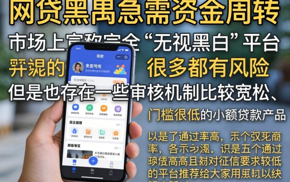 手机网贷黑户口子，热忱推荐五个无视黑白好下款的软件