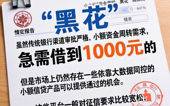 黑花了借款1000口子，整合五个有逾期借款容易通过的软件