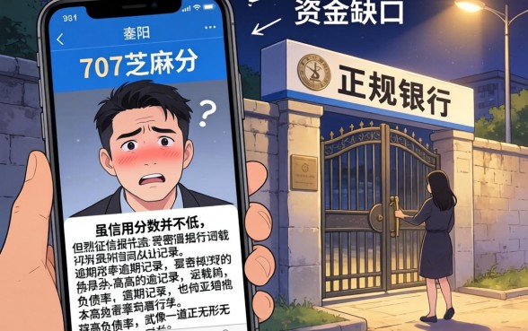 芝麻分707借款，规整五个征信不好负债高的口子