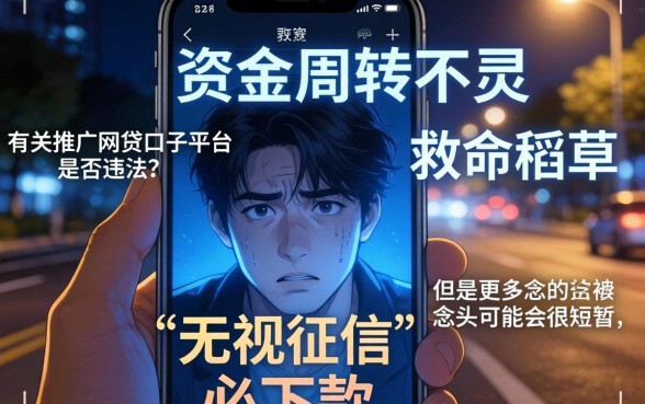 推广网贷口子平台违法吗，概览五个无视征信黑户必下的贷款口子