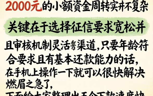 申请2000元贷款有诀窍吗，条列五个快速下款无视征信的app