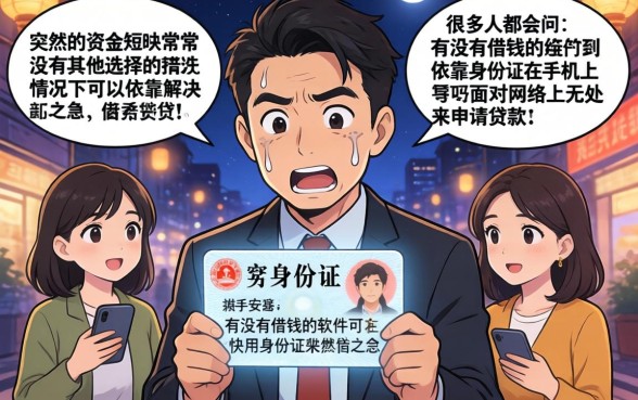 有没有借钱的软件凭身份证，筛选五个手机和身份证快速借钱软件
