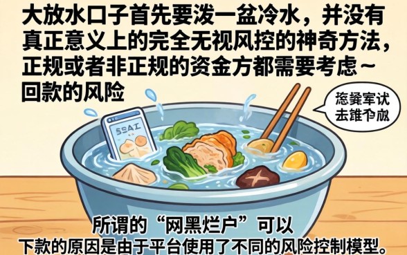 这些新口子大放水，理出五个网黑烂户无视风控口子