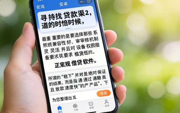 安卓手机贷款口子.稳下的，概览5个靠谱借钱网贷软件