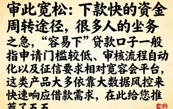 贷款口子容易下的,鼎力推荐5个支付宝快贷轻松借口子
