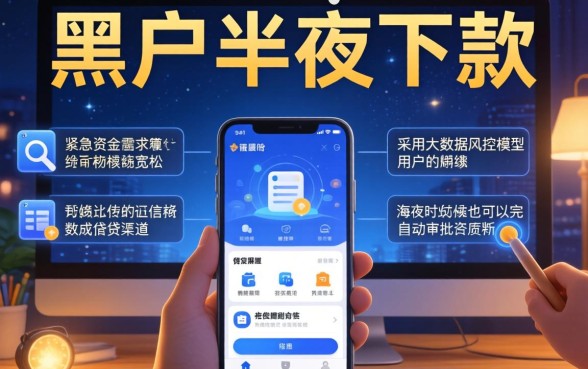 黑户半夜下款的口子，枚举5个无视黑白户秒下款app