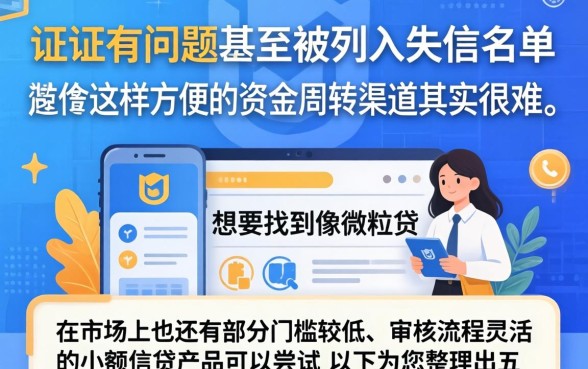类似微粒贷的借款口子，陈列五个失信人员可以借钱的网贷app