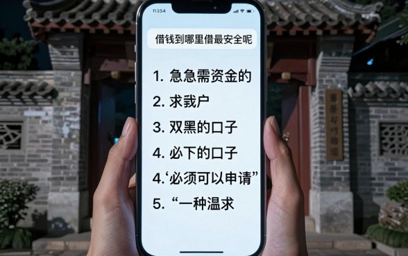借钱到哪里借最安全呢，条列5个双黑户必下款的口子