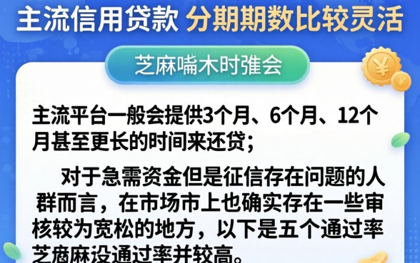 芝麻信用贷款有多少期，罗列5个无视黑户包下款的口子