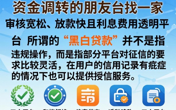 快速容易下款的口子，枚举5个黑白贷款不是高炮的平台