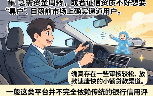 用车秒下款的口子，遴选五个手机小额黑户快速贷款口子