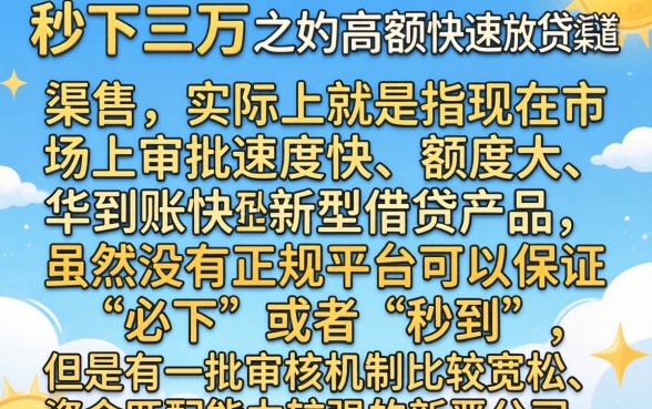 华夏秒下三万的口子，诚意推荐五个高能分期贷款口子新秀