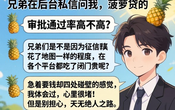 菠萝贷审批通过率高不高，规整五个必下的小额贷款平台