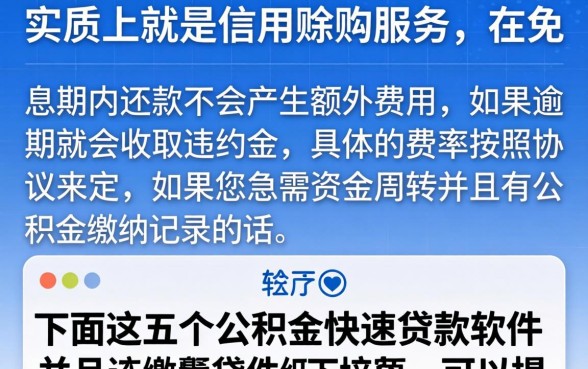 诚e赊怎么收费的，详尽说明五个公积金快速贷款软件