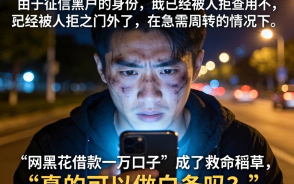 网黑花借款一万口子，整理5个黑户能下款的平台