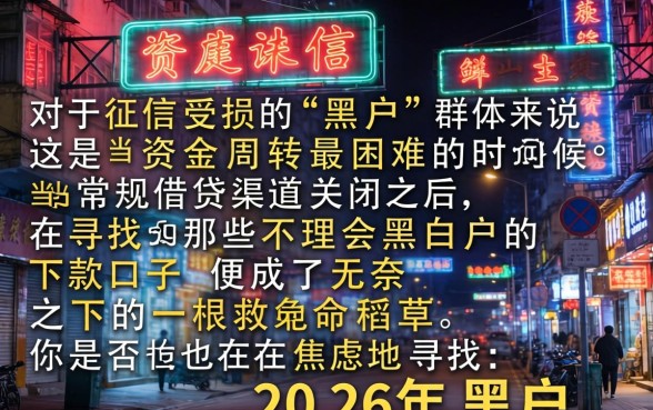 有哪些黑户烂户能下的口子，揭秘五个网黑夜间可下款的口子