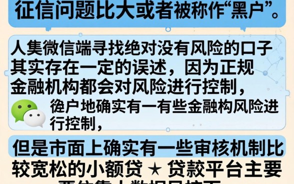 黑户微信稳下款的小额口子，归纳五个简单容易贷款口子