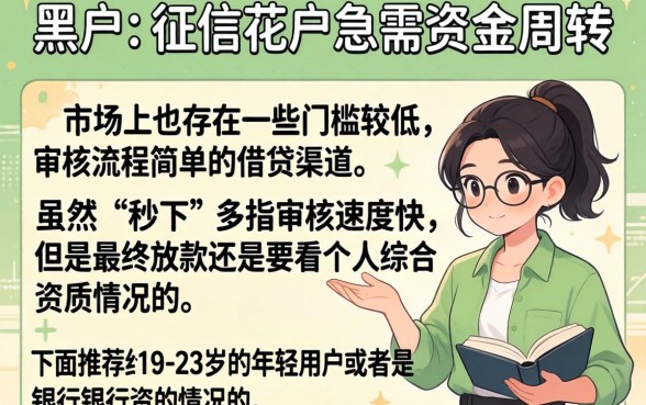 银行黑户秒下口子，鼎力推荐5个19岁贷款容易过审批的平台