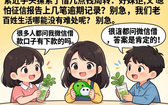 微信借款口子有下款的吗，归纳5个20岁借钱不求征信速借口子