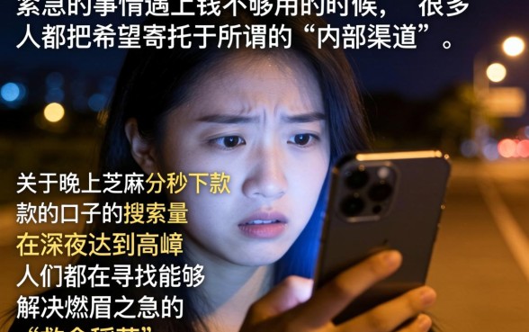 晚上机审芝麻分秒下款的口子，胪列5个不看征信无视黑白百分百下款平台