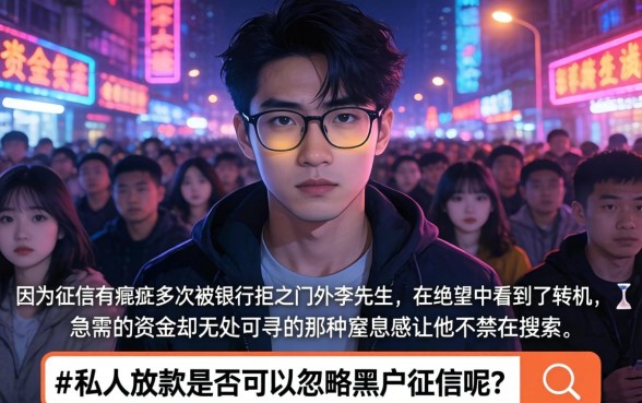 私人放款无视黑户征信，枚举5个征信瑕疵也能借网贷轻松下款的软件