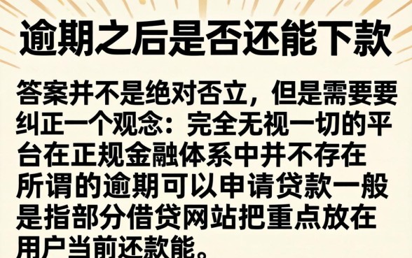 逾期可下款的口子，细致阐述五个无视一切下款的平台