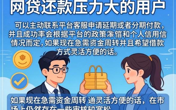 可以和网贷平台协商推迟还款，理出五个周周到贷款相同系列的软件