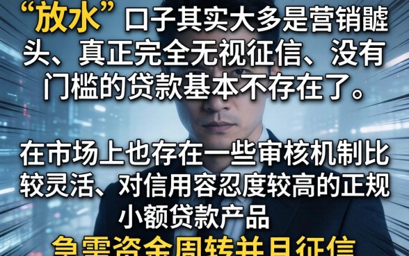 现在有没有放水的网贷口子，揭秘5个正规不看征信的小额贷款app