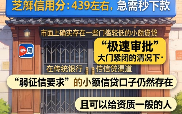 哪个秒下的口子回收，梳理5个芝麻信用439分下款的平台