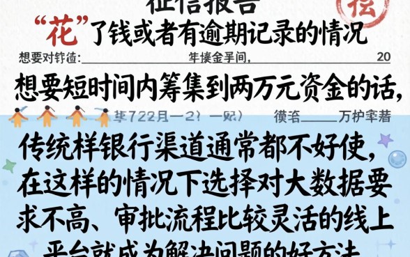 征信黑花了如何赚2万元，鼎力推荐五个真正无视逾期大数据的网贷app