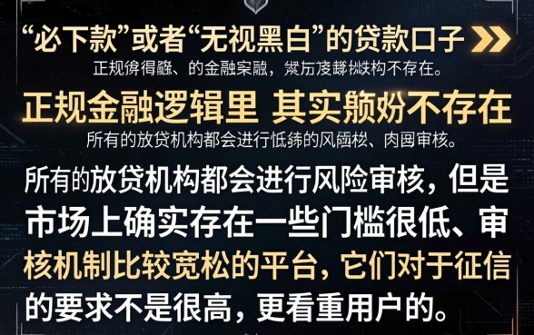 必下款的贷款口子吗，深入剖析五个无视黑白的网贷平台