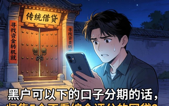 黑户可以下的口子可以分期的，归集5个不看综合评分的网贷