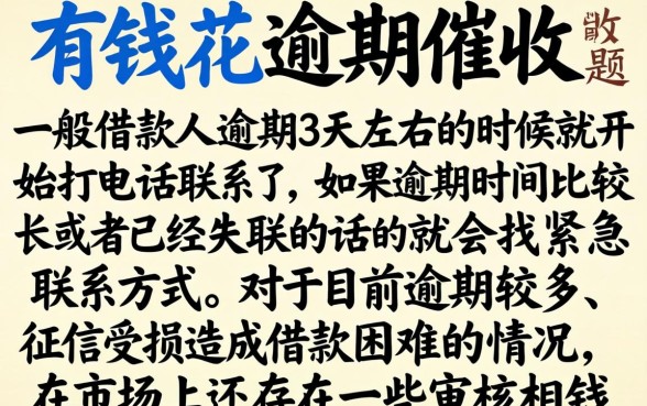 有钱花逾期多久催收会打电联，整合五个逾期太多仍可下款的app