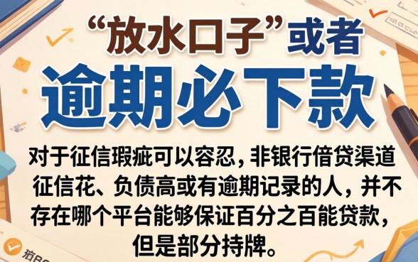 老哥网贷放水口子视频，详细阐述五个逾期必下款的平台