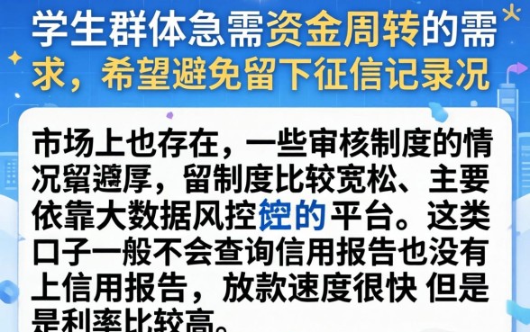 学生急需用钱在哪借，归集5个不上征信的贷款口子