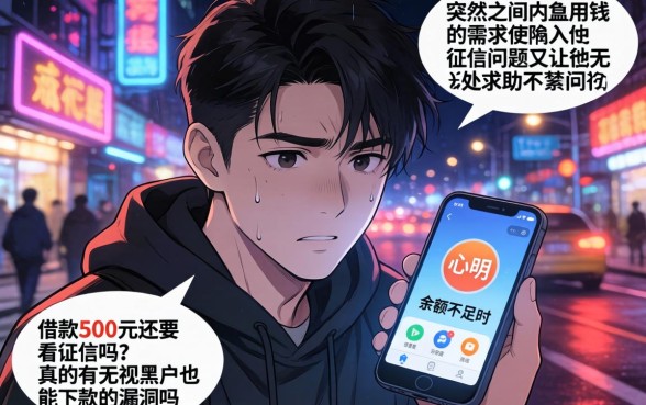 借款500元不看征信吗，枚举五个无视黑户下款的口子