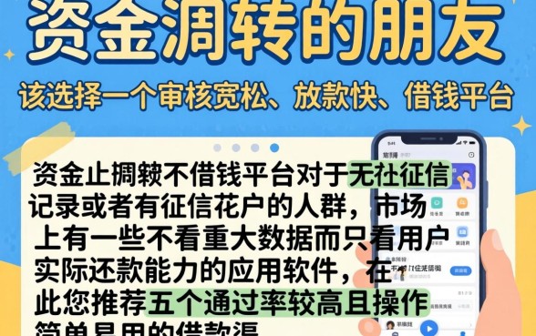 比较好用的借钱平台有哪些，倾情分享5个轻松借款无征信记录的软件