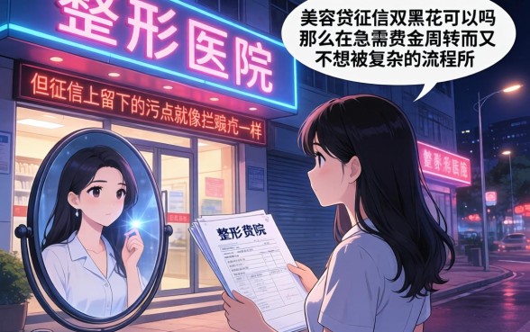 美容贷征信双黑花了可以吗，概览5个不用面签和芝麻分的贷款平台