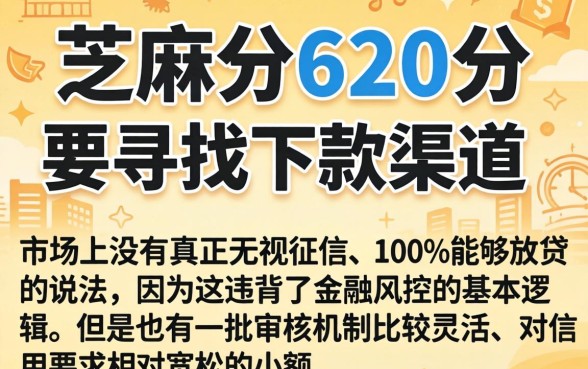 芝麻分620分的口子，罗列5个无视征信黑白100%秒下app