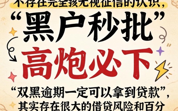 黑户秒批500口子，概括5个高炮双黑逾期必下款app