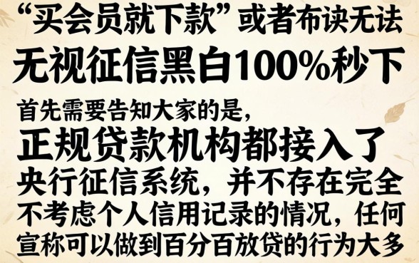 买会员就下款的口子有，条列5个无视征信黑白100%秒下网贷口子