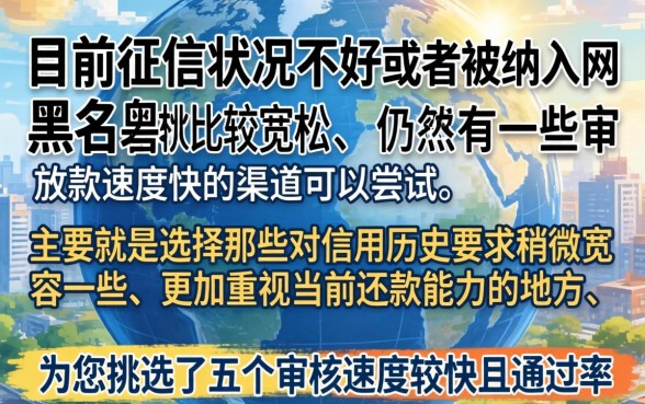 网黑了有没有下款的口子，甄选五个闪电审批的平台