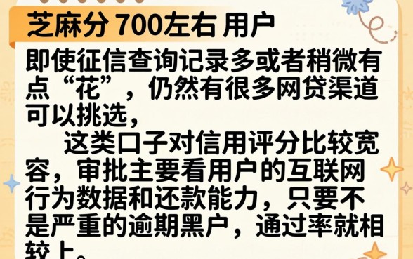 用芝麻分700下款口子，概括5个征信花了可以借钱的网贷口子