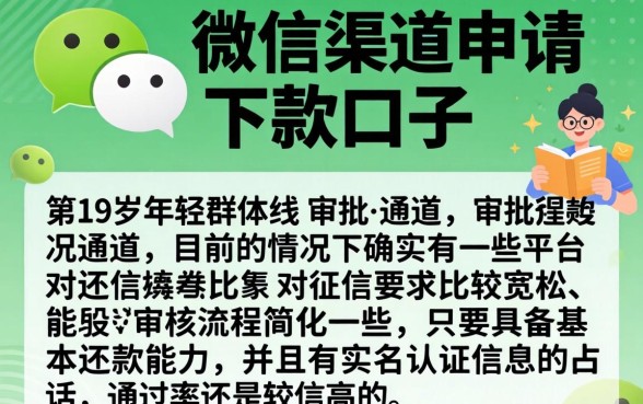 微信有哪些口子可以下款，条列5个19岁贷款容易过审批的app