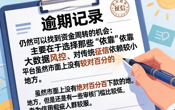 逾期能不能借到钱，汇总五个黑户借款必下口子