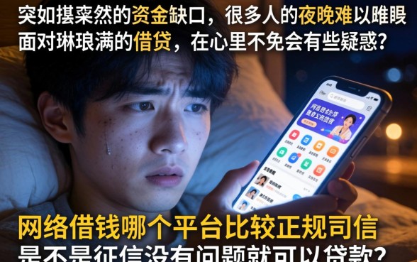 网络借钱哪个平台正规可靠，诚意推荐5个看银行流水的网贷软件