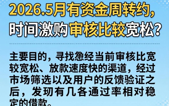 2026年5月好下款的口子，胪列五个12月能贷款的平台