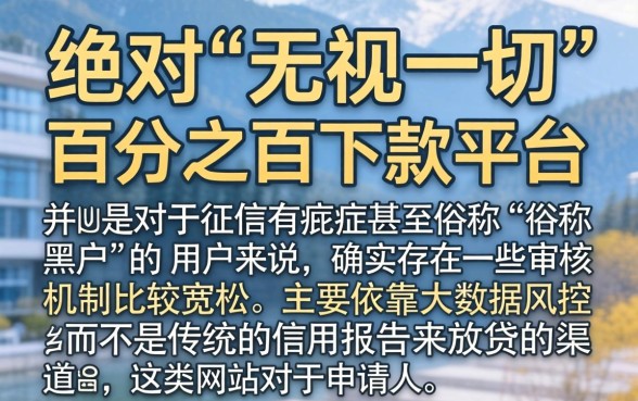 有黑户也能下的口子吗，筛选五个无视一切是人就下款平台