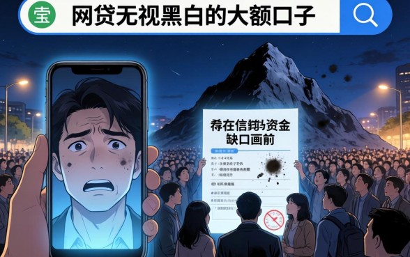 网贷无视黑白的大额口子，枚举5个无视黑户也能下款的口子