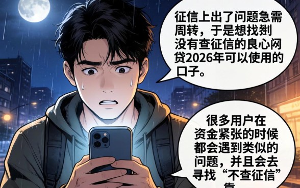 不查征信的良心网贷2026，热忱推荐五个借钱平台不看综合评估的软件
